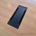 14' Maple w/ Grey Trim Boat Shaped Boardroom Table w/ Power